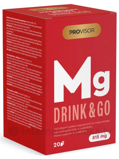 PROVISOR MG drink&go 250 mg paciņas, 20 gb. | internetaptieka.lv