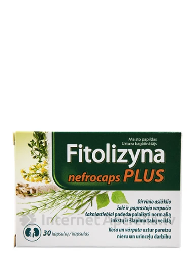 Fitolizyna Nefrocaps Plus, 30 kapslit | internetaptieka.lv