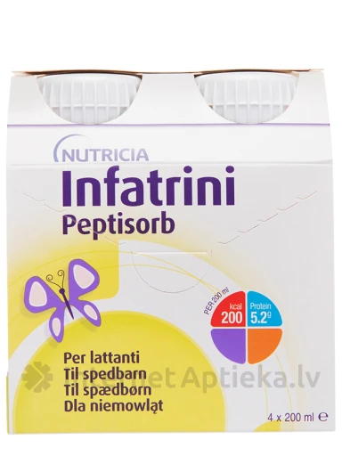Infatrini Peptisorb, 4 x 200 ml | internetaptieka.lv