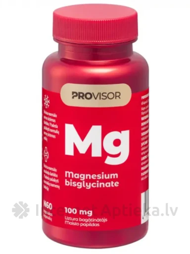PROVISOR Magnesium 100 mg, 60 kapsulas | internetaptieka.lv