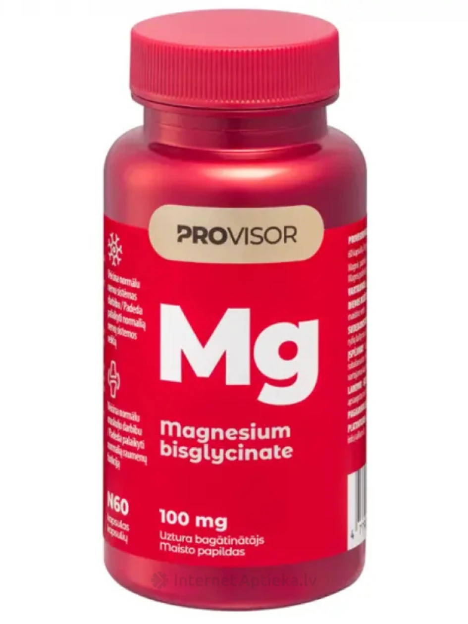 Provisor Magnesium (100 mg), 60 kapslit | internetaptieka.lv