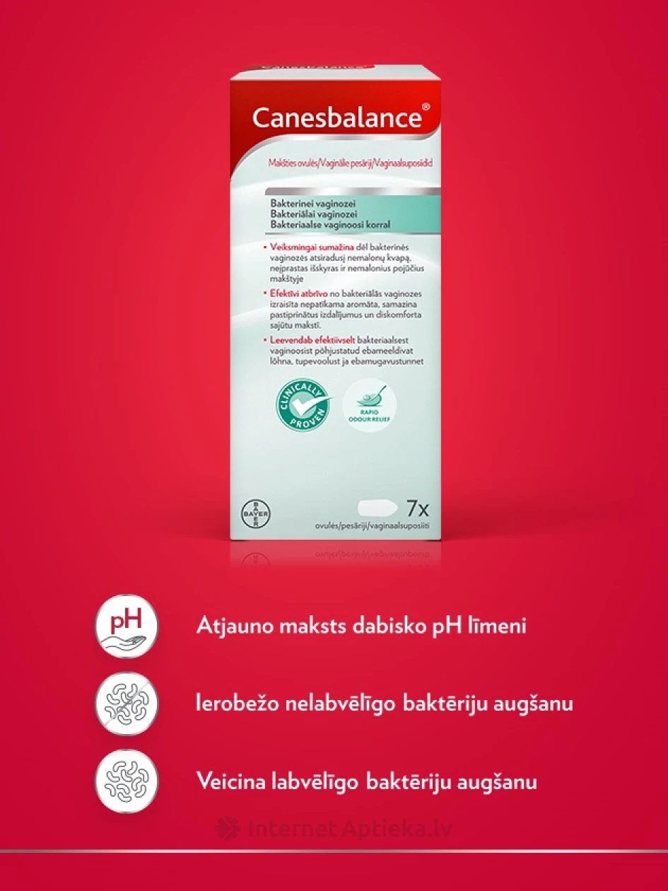 Canesbalance vaginālie pesāriji, 7 gb. | internetaptieka.lv