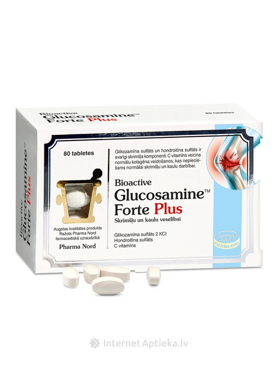 Bio-Glucosamine Forte 500+400mg tabletid, 80 tabletti | internetaptieka.lv