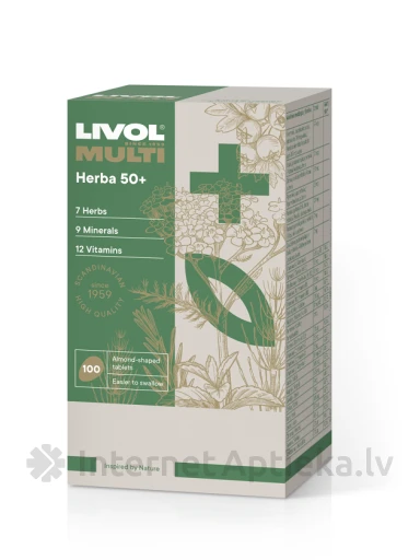 Livol Multi Herba 50+, 100 tabletes | internetaptieka.lv