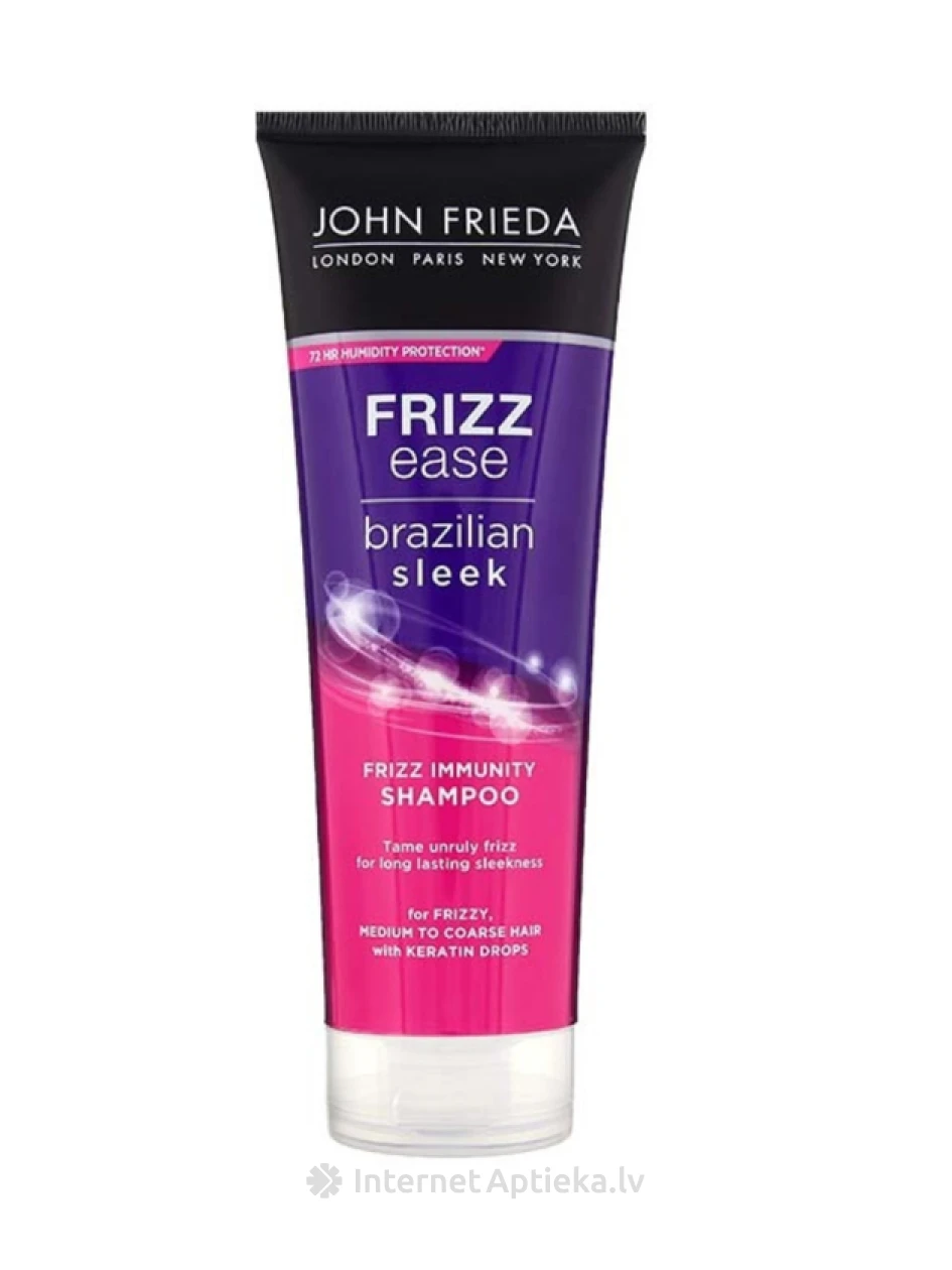 JOHN FRIEDA Frizz Ease Brazilian Sleek immuunsust parandav šampoon, 250 ml | internetaptieka.lv