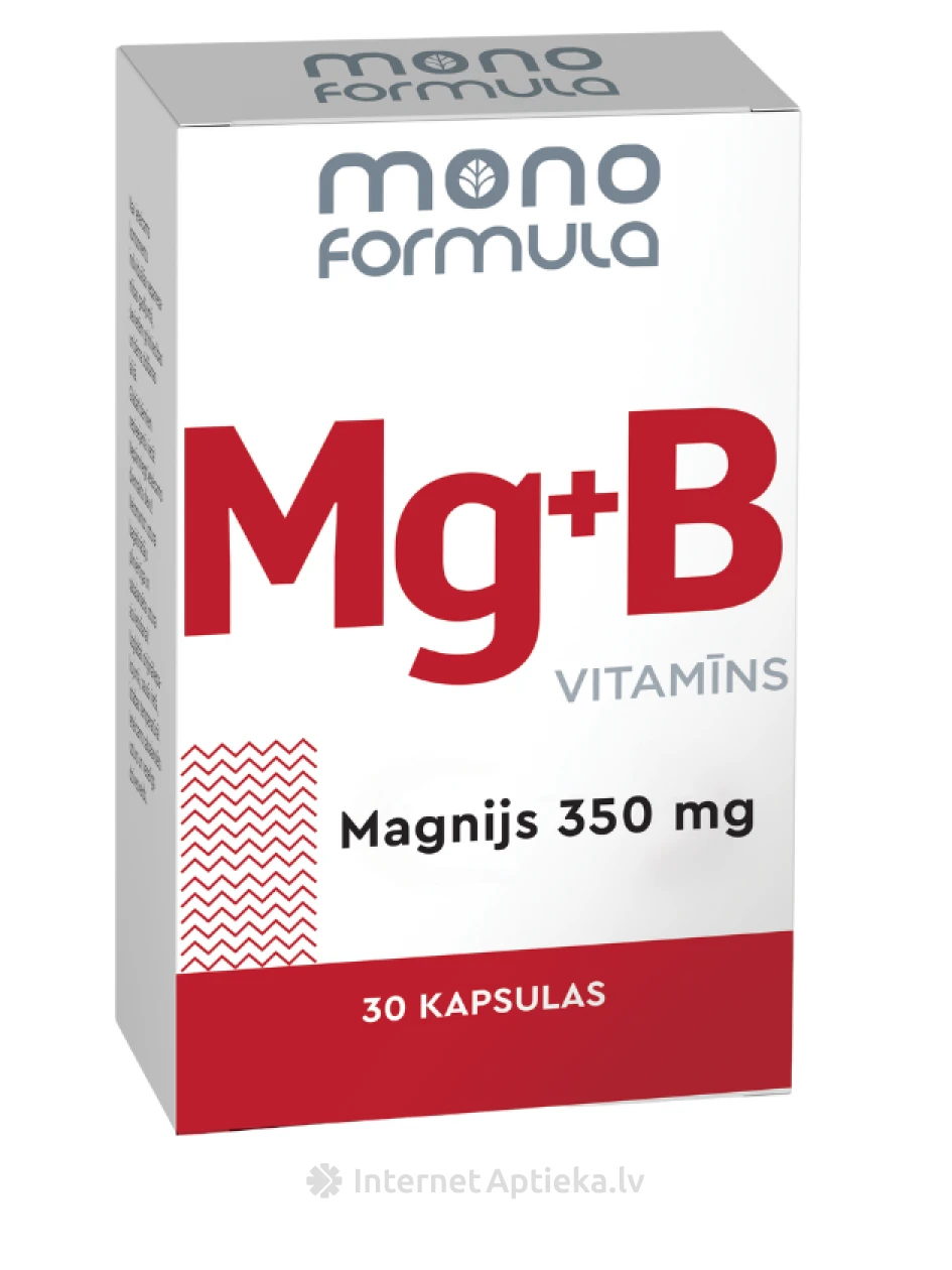 Mono Formula - Mg+B6 Vitamīns, 30 kapsulas | internetaptieka.lv