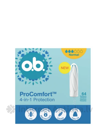 OB Гигиенические тампоны ProComfort Normal, 64 шт. | internetaptieka.lv