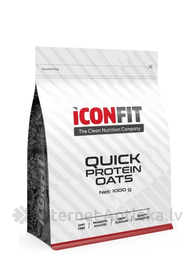 ICONFIT Greitai paruošiamos baltyminės avižos Šilauogės, 1 kg | internetaptieka.lv