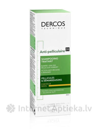 Vichy Dercos шампунь от перхоти для сухих волос, 200 мл | internetaptieka.lv
