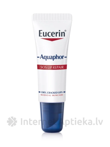 Eucerin Aquaphor sos lip repair lūpu balzams, 10 ml | internetaptieka.lv