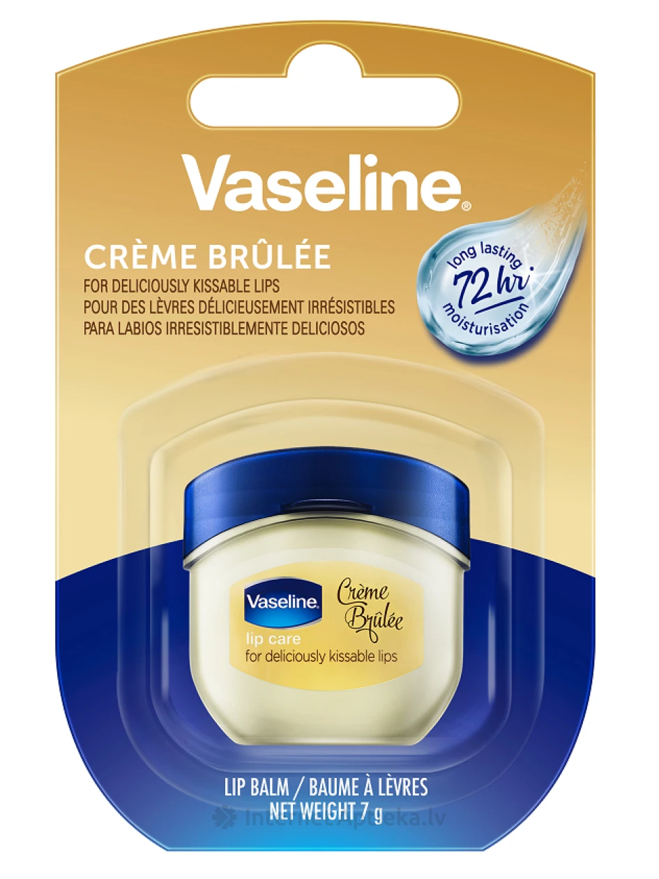 VASELINE Бальзам для губ creme brulee, 7 г | internetaptieka.lv
