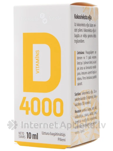 Formula Vitale витамин D 4000 капли, 10 мл | internetaptieka.lv
