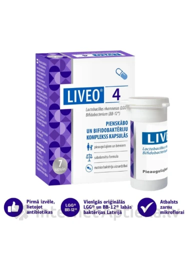 Liveo 4, 7 капсул | internetaptieka.lv