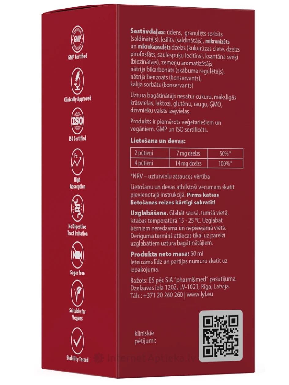 LYL F26 SPRAY® iron boost sprej, 60 ml | internetaptieka.lv