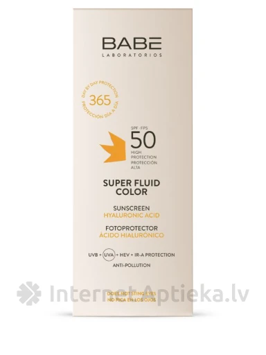 Babē SUN SPF50+ fluīds ar toni, 50 ml | internetaptieka.lv