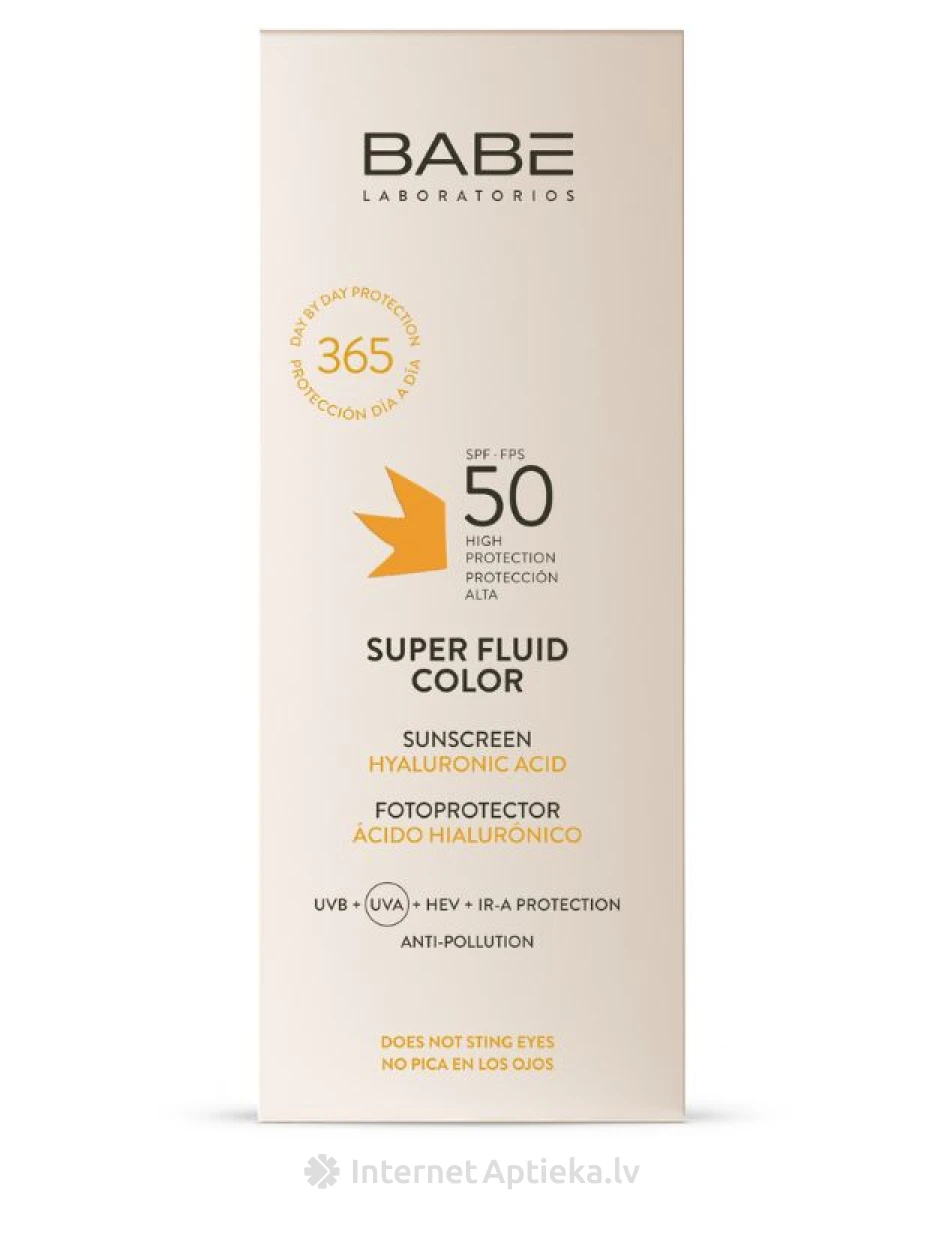 Babē SUN SPF50+ fluīds ar toni, 50 ml | internetaptieka.lv