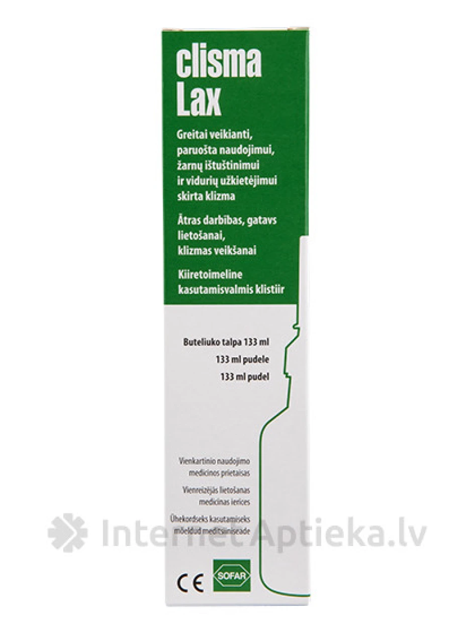 Clisma Lax ректальные клизмы c фосфатной солью, 133мл