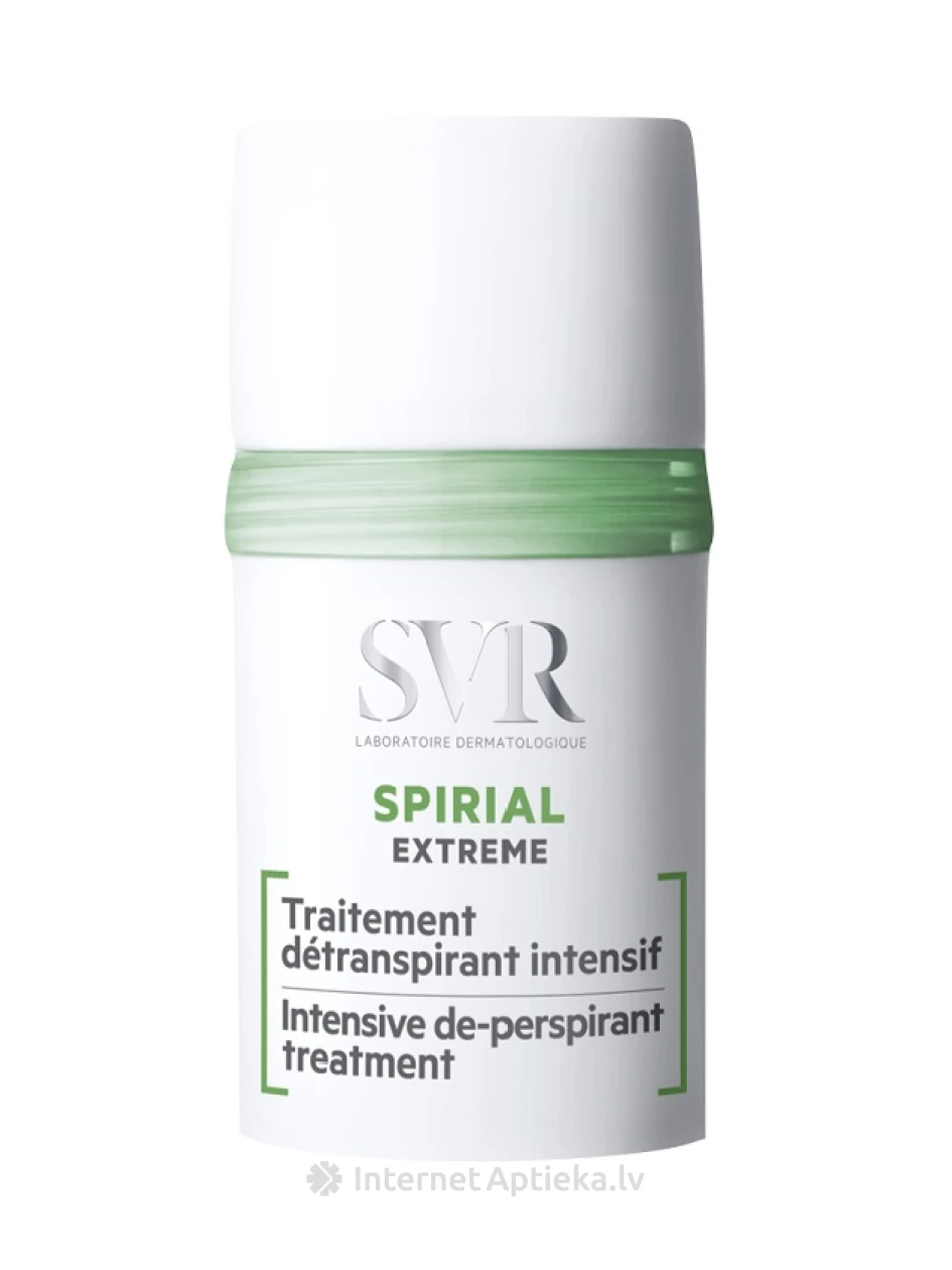 SVR Dezodorants Spirial Rool Extreme dezodorants antiperspirants, 20 ml | internetaptieka.lv