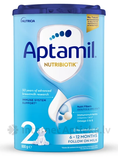 Piena maisījums Aptamil 2 zīdaiņiem no 6 mēn., 800 g | internetaptieka.lv