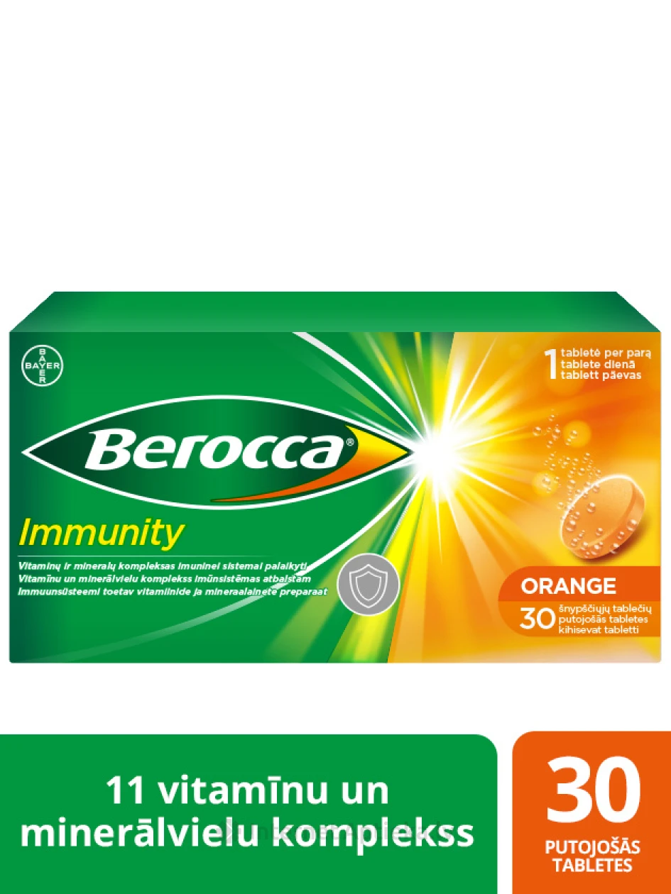 Berocca Immunity, 30 kihisevat tabletti | internetaptieka.lv