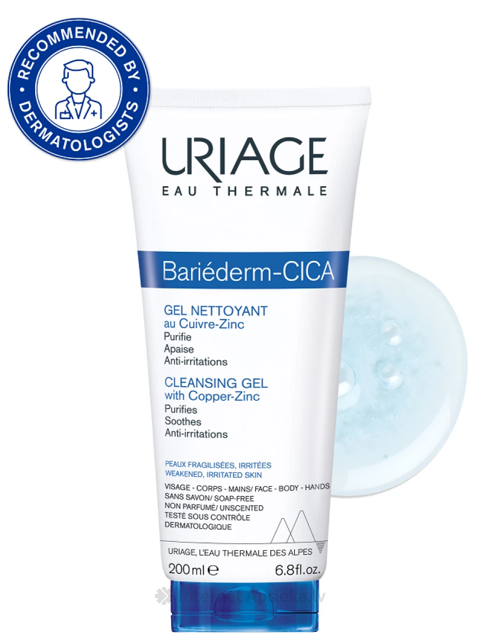 URIAGE Bariederm attīrošs Cica gels, 200 ml | internetaptieka.lv