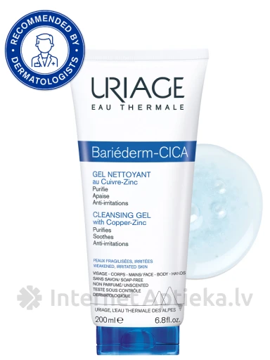 URIAGE Bariederm attīrošs Cica gels, 200 ml | internetaptieka.lv