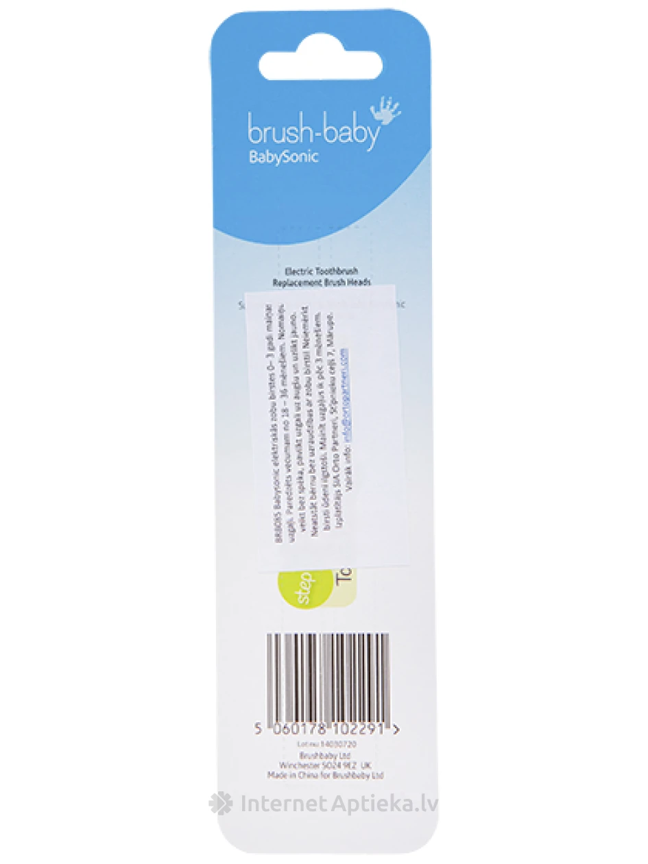 Brush-Baby Сменные щетки Babysonic 18-36 месяцев, 4 шт. | internetaptieka.lv
