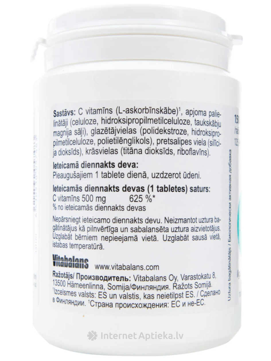 Vita C LONG 500mg, 150 tabletes | internetaptieka.lv