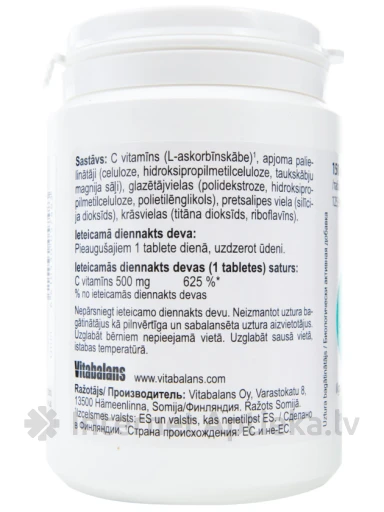 Vita C LONG 500mg, 150 tabletes | internetaptieka.lv