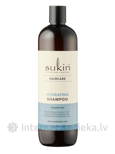 SUKIN Увлажняющий шампунь с маслом ши и кокосом, 500 мл | internetaptieka.lv