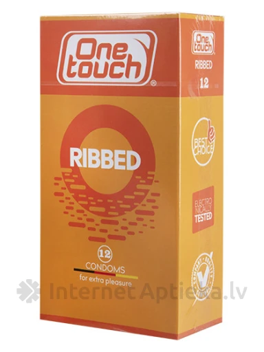 One Touch Ribbed Презервативы, 12 шт. | internetaptieka.lv