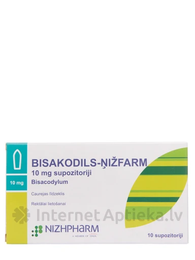 Bisakodüül, 10 suposiiti | internetaptieka.lv