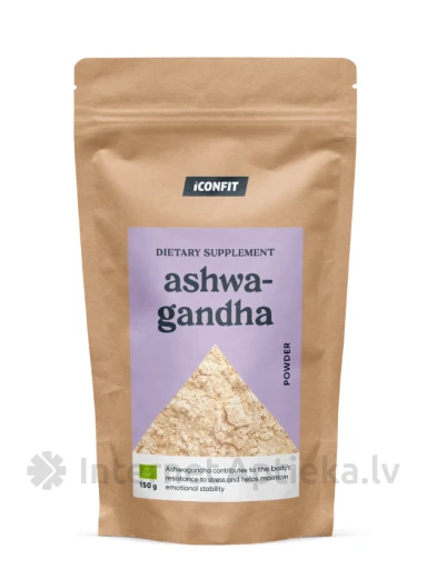 ICONFIT Organic Ashwagandha Powder, 150 g | internetaptieka.lv