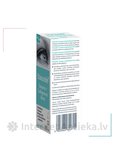 Starazoliini tilgad kuivadele ja ärritunud silmadele, 10 ml | internetaptieka.lv