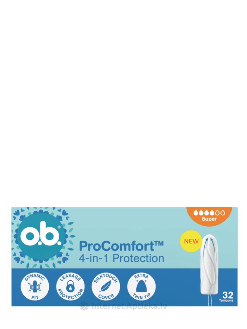 OB Higiinilised tampoonid ProComfort Super, 32 tk | internetaptieka.lv