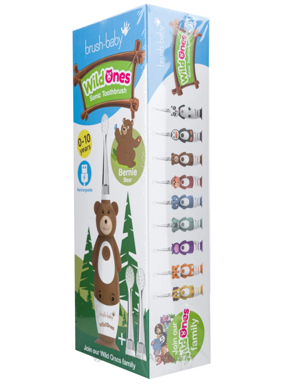 Brush-baby WildOne Bear laetav sonic hambahari 0-10 aastat, 1 tk. | internetaptieka.lv
