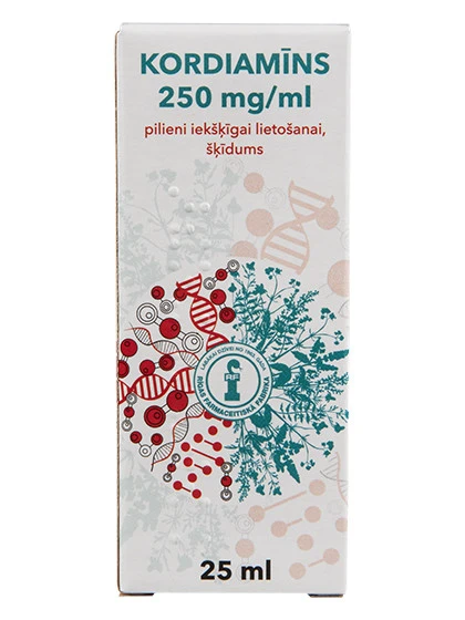 Kordiamīns 250 mg/ml pilieni iekšķīgai lietošanai, šķīdums