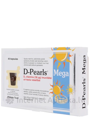D-Pearls Mega, 40 kapsulas | internetaptieka.lv