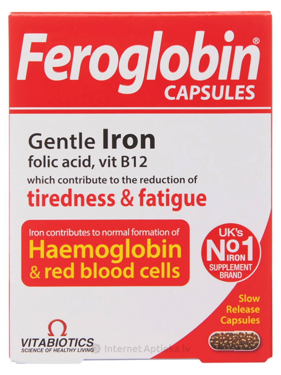 Feroglobin B12, 30 капсул | internetaptieka.lv