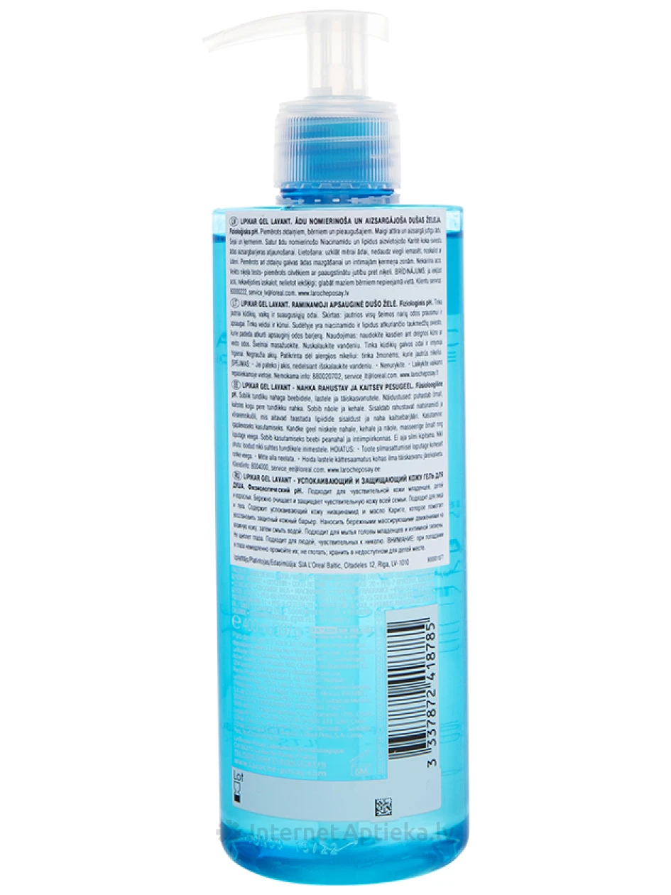 La Roche Posay Lipikar Gel Lavant dušas želeja, 400 ml | internetaptieka.lv