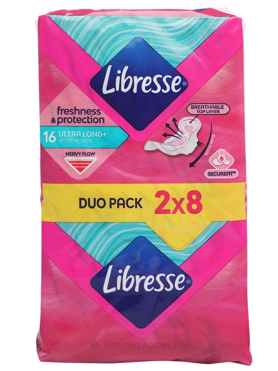 Libresse Ultra Thin Long гигиенические прокладки, 16 шт. | internetaptieka.lv
