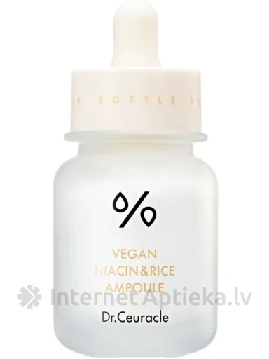 Dr. Ceuracle Vegan Niacin & Rice Ampoule Sejas serums ādas tona izlīdzināšanai, 30 ml | internetaptieka.lv