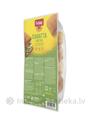 Schär Ciabatta Rustiche bezglutēna maize, 200 g | internetaptieka.lv
