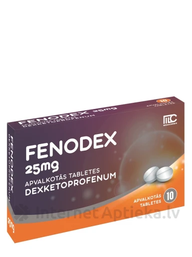 Fenodex 25 mg, 10 таблетки с оболочкой | internetaptieka.lv
