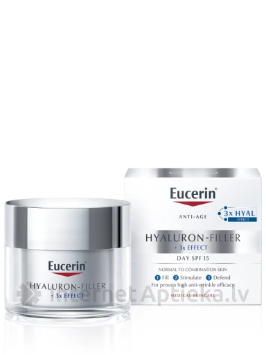 Eucerin Hyaluron-Filler pretgrumbu dienas krēms sausai ādai, 50 ml | internetaptieka.lv