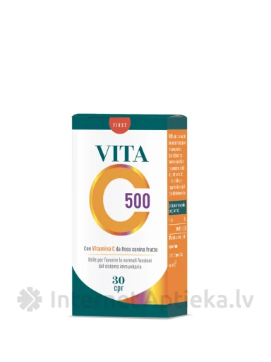 ERBA VITA Vita C 500, 30 таблеток | internetaptieka.lv