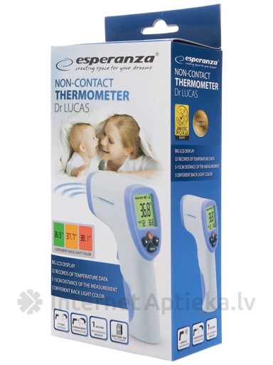 Bezkontakta digitālais termometrs Esperanza ECT002, 1 gb. | internetaptieka.lv