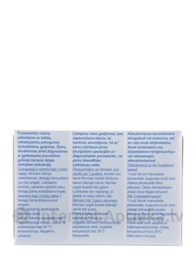 Microlax rektālais šķīdums 5 ml, 12 gab. | internetaptieka.lv