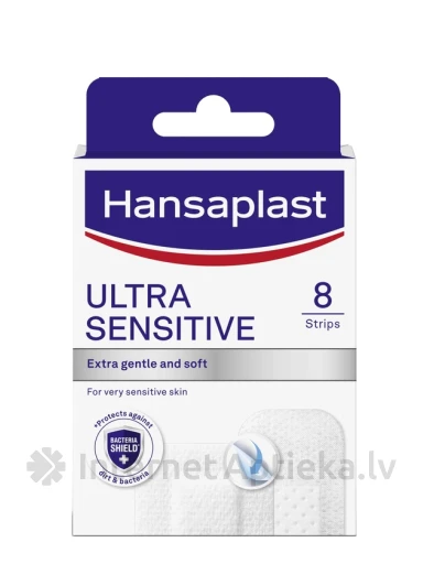 HANSAPLAST pleistrai ULTRA SENSITIVE, 8 pleistrų | internetaptieka.lv