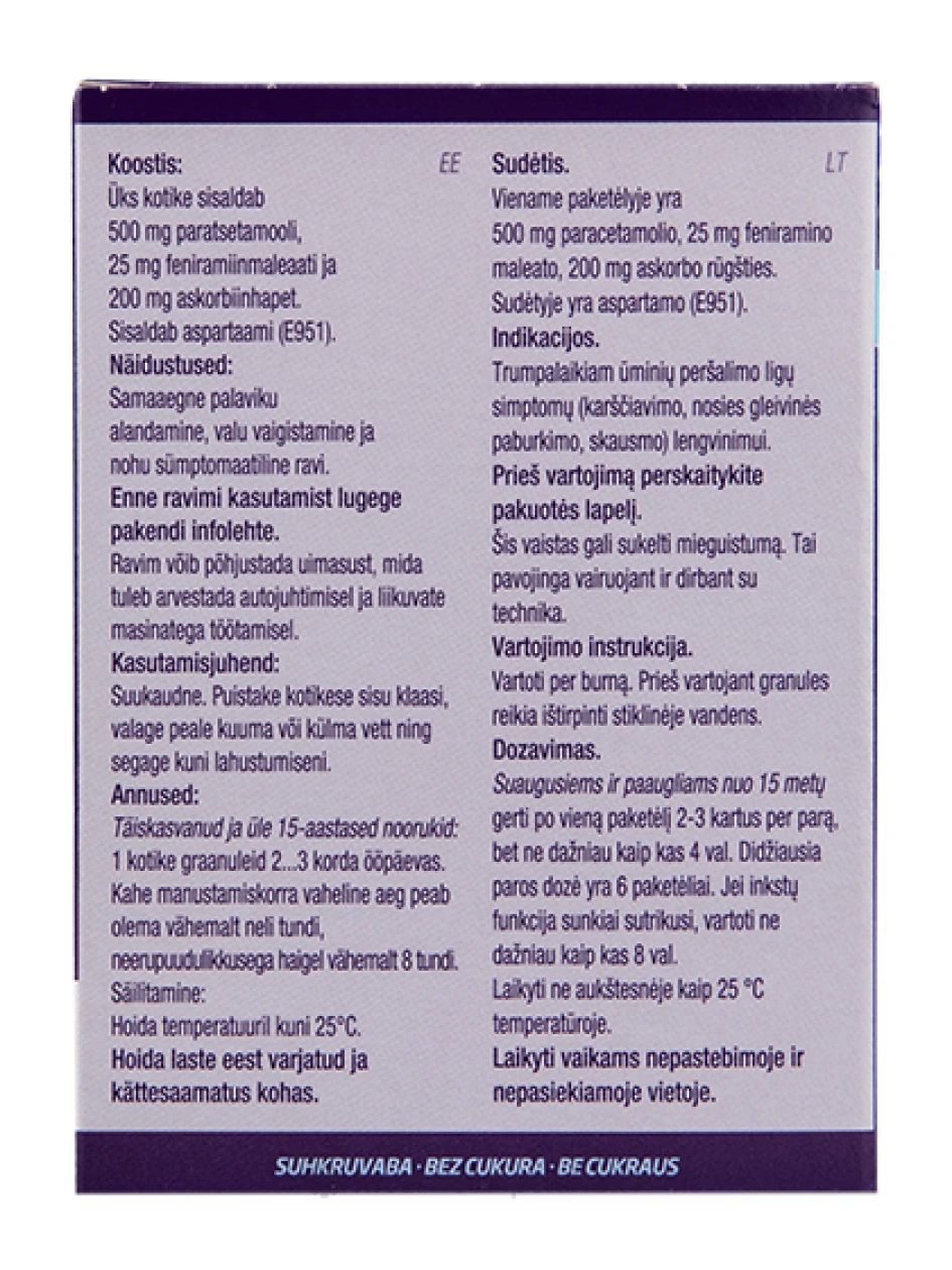 Fervex bez cukura, 8 paciņas | internetaptieka.lv